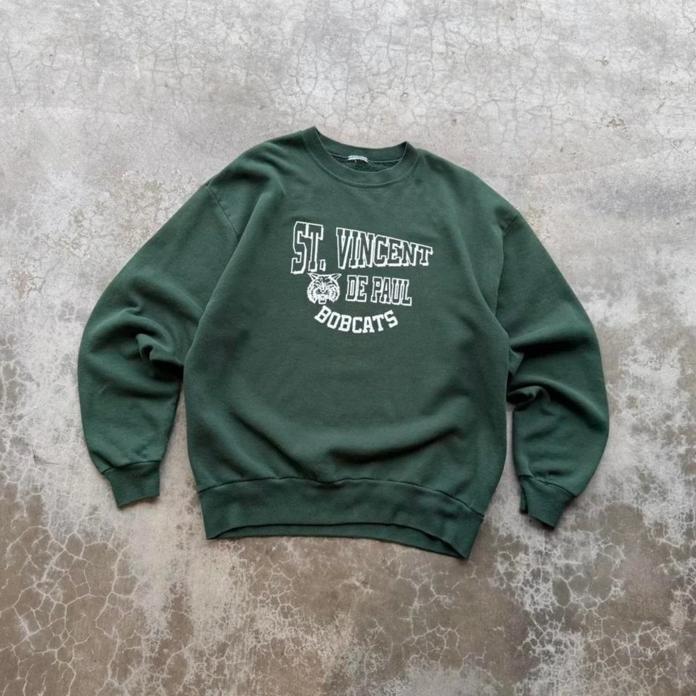 Vintage 90's Forrest green st Vincent crewneck graphic sweatshirt